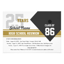 Customizable High School Class Reunion Invitations