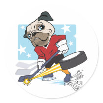 Customizable Hockey Pug stickers
