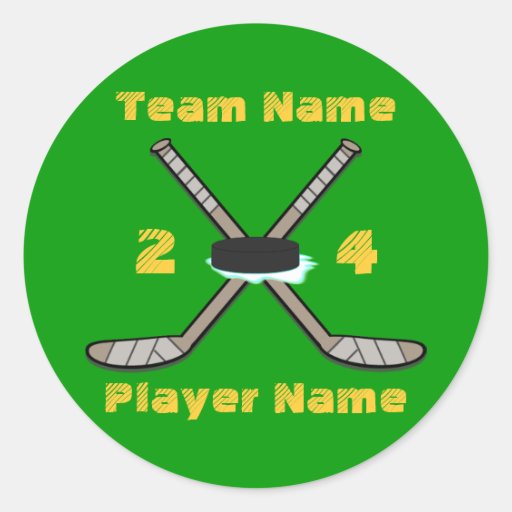 Customizable Hockey Stickers Zazzle
