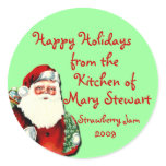 Customizable Holiday Canning Labels Round Sticker