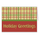Customizable Holiday Greetings Plaid Cards