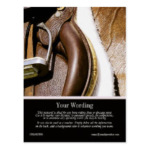 Customizable horse ranches stables rodeos post cards