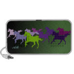 Customizable: Horses run free - purple speakers