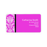Customizable Hot Pink Damask Address Labels