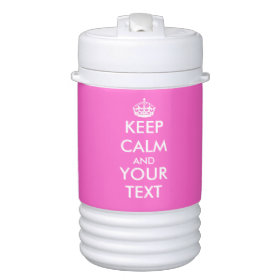 Customizable hot pink keep calm beverage cooler igloo beverage dispenser