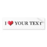 Customizable I Heart Bumper Sticker 0001