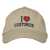 Customizable I Heart Baseball Cap
