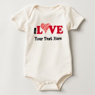 Customizable I Love Blank T-shirt shirt