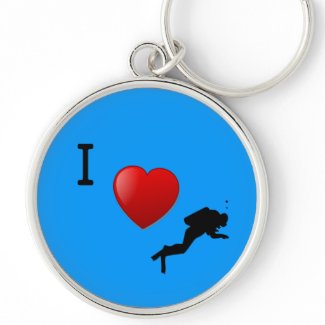 Customizable I love Diving Keychain - Choose your