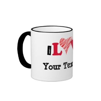 Customizable I Love Mug mug