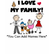 Customizable I Love My Family T-shirt by stick_figures Customizable I Love My Family T-shirt