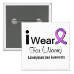 Customizable I Wear a Leiomyosarcoma Ribbon buttons