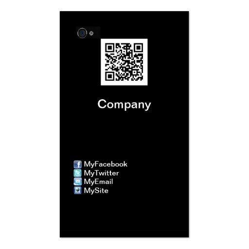 Customizable iPhone Design (with social buttons) Business Cards (back side)