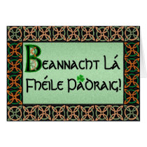 Customizable Irish Gaelic St. Patrick's Day Card cards