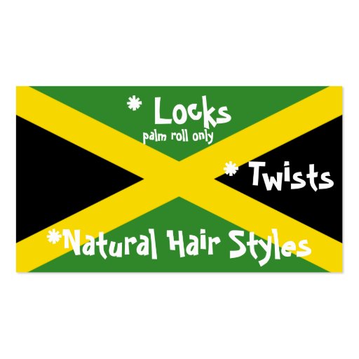 Customizable Jamaica Flag Business Card (back side)