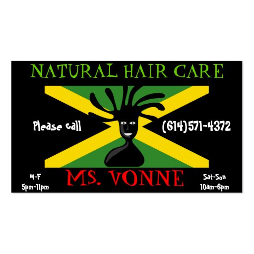 Customizable Jamaica Flag Business Card (front side)