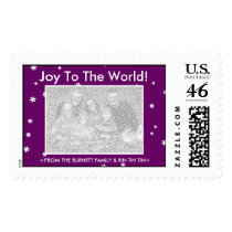CUSTOMIZABLE Joy To The World Stamp - My Dog Votes stamps