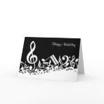 Customizable Jumbled Musical Notes Card