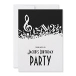 Customizable Jumbled Musical Notes Invitation
