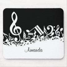 Customizable Jumbled Musical Notes Mousepad