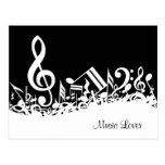 Customizable Jumbled Musical Notes Postcard