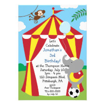 Circus Birthday Party Ideas on Carnival Birthday Party Invitations On Circus Party Invitations 800
