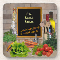 Customizable Kitchen cork coasters
