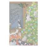 Customizable Kitty Cat Christmas Stationery