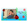 Customizable Ladybug Card in Blue Picture Card