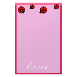 Customizable Ladybug Stationery