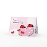 Customizable Ladybug Valentine Greeting Card