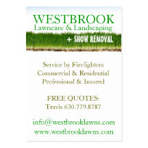 Customizable Lawncare & Landscaping Business Card
