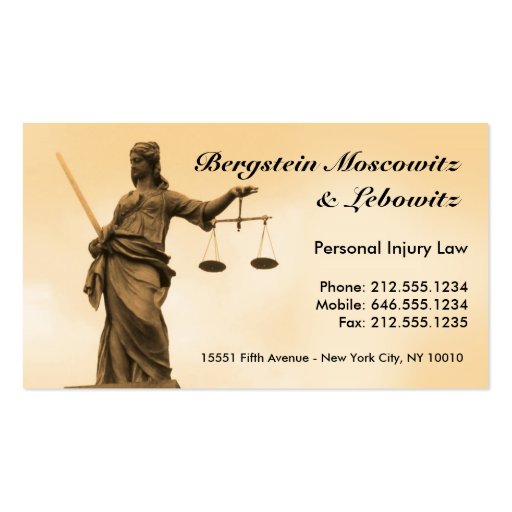 CUSTOMIZABLE Lawyer BC Business Card Templates