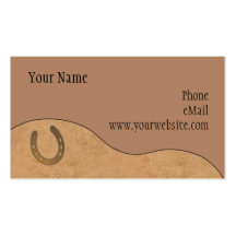 CUSTOMIZABLE Leather & Horseshoe Business Cards