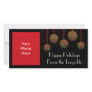 Customizable Leopard & Zebra Xmas Ornaments Picture Card