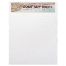 Customizable Letterheads - Sandy Beach by TakingCareOfBusiness Customizable Letterheads - Sandy Beach