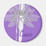 Customizable Lotus Art Magnet