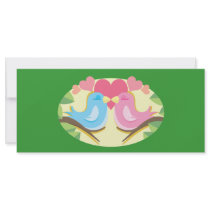 Customizable Love Birds Gifts Customized Rack Card