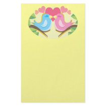 Customizable Love Birds Gifts Stationery