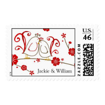 Customizable Love Birds Postage