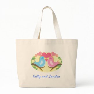 Customizable Love Birds Tote Bag