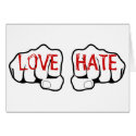 Customizable LOVE HATE Fists cards by JuJuGarden Customizable LOVE HATE Fists cards