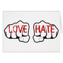 Customizable LOVE HATE Fists cards by JuJuGarden Customizable LOVE HATE Fists cards