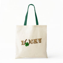 CUSTOMIZABLE Lucky Gold Horseshoe and Clover Tote Bags