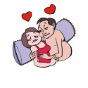 Customizable Man and Woman in Bed shirt