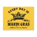 Customizable Mardi Gras postcards