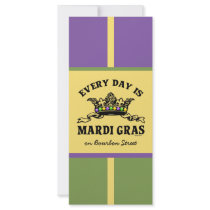 Customizable Mardi Gras Custom Rack Cards