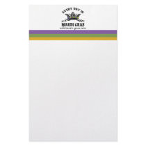 Customizable Mardi Gras Stationery Design