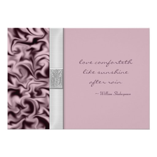 Customizable Mauve & Eggplant Invitation