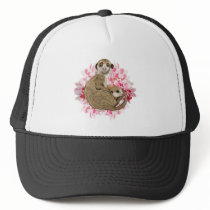Customizable Meerkat Momma and Baby Trucker Hat